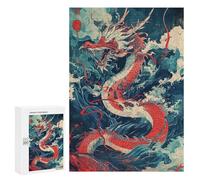 Puzzle Per Adolescenti 300 PCS Chinese Dragon Art Print Puzzle Per Adolescenti Corsa Di Velocità Manuale Difficile E Impegnativo Gioco Divertente Per Tutta La Famiglia 300 PCS