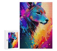 Puzzle Per Adolescenti 300 PCS Colorful Abstract Animal Art Print Puzzle Per Adolescenti Migliora La Memoria Difficile Da Completare Gioco Impegnativo Giocattoli 300 PCS