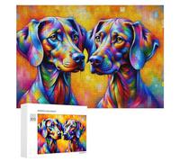 Puzzle Per Adolescenti 300 PCS Colorful Abstract Dogs Art Puzzle Per Adulti Giochi Rilassanti Ma Divertenti E Umoristici Sfida Da Completare 300 PCS