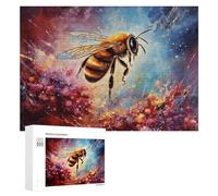 Puzzle Per Adolescenti 300 PCS Colorful Bee in Abstract Art Puzzle, Gioco Rompicapo, Regalo Di Compleanno, Attività Divertenti Da Fare A Casa, 300 PCS