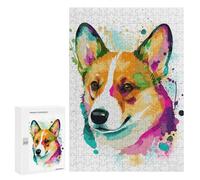 Puzzle Per Adolescenti 300 PCS Colorful Corgi Painting Puzzle Divertenti Da Assemblare, Modelli, Regali Unici Per Compleanno E Natale 300 PCS