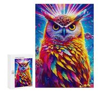 Puzzle Per Adolescenti 300 PCS Colorful Cosmic Owl Puzzle Divertenti Da Assemblare, Modelli, Regali Unici Per Compleanno E Natale 300 PCS