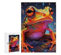 Puzzle Per Adolescenti 300 PCS Colorful Frog Artwork-1 Puzzle Divertenti Da Assemblare, Modelli, Regali Unici Per Compleanno E Natale 300 PCS