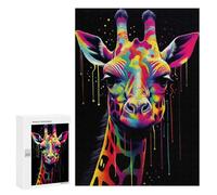 Puzzle Per Adolescenti 300 PCS Colorful Giraffe Animals Puzzle Per Adolescenti Giocattoli Fai Da Te Vacanze A Casa Passatempo Divertimento Attività A Casa, 300 PCS