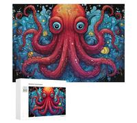 Puzzle Per Adolescenti 300 PCS Colorful Octopus Illustration Puzzle Per Adolescenti Giocattoli Antistress Assemblaggio Di Modelli Regali Unici Per Compleanno E Natale 300 PCS