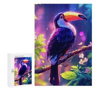 Puzzle Per Adolescenti 300 PCS Colorful Toucan on Branch Puzzle Per Adolescenti Giocattoli Fai Da Te Vacanze A Casa Passatempo Divertimento Attività A Casa, 300 PCS