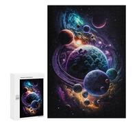 Puzzle Per Adolescenti 300 PCS Cosmic Planets Wallpaper Puzzle Per Adulti Puzzle Per Divertimento in Famiglia Aiuta Ad Allenare Il Cervello Ottimo Regalo Per I Giocatori 300 PCS