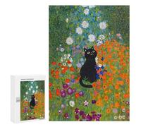 Puzzle Per Adolescenti 300 PCS Cottage Garden with Cat Puzzle Per Adulti Giochi Rilassanti Analisi E Logica Divertimento Attività A Casa, 300 PCS