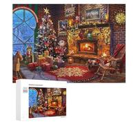 Puzzle Per Adolescenti 300 PCS Cozy Christmas Room Puzzle Puzzle Divertenti Da Assemblare, Modelli, Regali Unici Per Compleanno E Natale 300 PCS