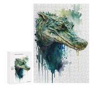 Puzzle Per Adolescenti 300 PCS Crocodile Watercolor Puzzle Per Adulti Giochi Rilassanti Ma Divertenti E Umoristici Regali Unici Per Compleanno E Natale 300 PCS