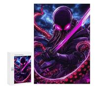 Puzzle Per Adolescenti 300 PCS Cthulhu Samurai Octopus Animal Puzzle Antistress Decorazione Per La Casa Regali Unici Per Compleanno E Natale 300 PCS