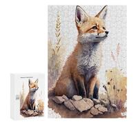 Puzzle Per Adolescenti 300 PCS Cute Baby Fox Painting Puzzle Divertenti Da Assemblare, Modelli, Regali Unici Per Compleanno E Natale 300 PCS
