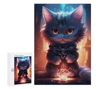 Puzzle Per Adolescenti 300 PCS Cute Black Grey Light Cat Puzzle Per Adulti Giochi Rilassanti Ma Divertenti E Umoristici Regali Unici Per Compleanno E Natale 300 PCS