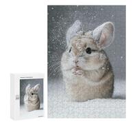 Puzzle Per Adolescenti 300 PCS Cute Chinchilla in Snow Puzzle Giocattolo Decorazione Da Parete Decorazione Per La Casa Regali Unici Di Compleanno E Natale 300 PCS