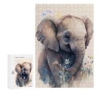 Puzzle Per Adolescenti 300 PCS Cute Elephant Baby Puzzle Per Adulti Gioco Rompicapo Difficile Difficile Unico Compleanno E Regali 300 PCS