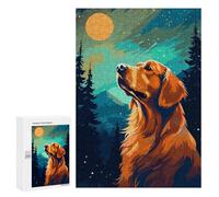 Puzzle Per Adolescenti 300 PCS Cute Golden Dog Pixel Art Puzzle Per Adulti Giochi Rilassanti Decorazione Murale Attività Divertenti A Casa 300 PCS