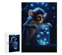 Puzzle Per Adolescenti 300 PCS Cute Monkey Luminous Glow Puzzle Divertenti Da Assemblare, Modelli, Regali Unici Per Compleanno E Natale 300 PCS