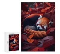 Puzzle Per Adolescenti 300 PCS Cute Sleeping Red Panda Puzzle Per Adulti Gioco Rompicapo Difficile Difficile Unico Compleanno E Regali 300 PCS