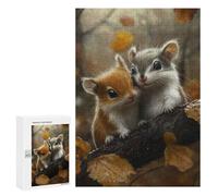 Puzzle Per Adolescenti 300 PCS Cute Squirrel Duo Puzzle Per Adolescenti Analisi E Logica Difficile E Stimolante Ottimo Regalo Per I Giocatori 300 PCS