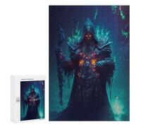 Puzzle Per Adolescenti 300 PCS Dark Wizard with Staff Puzzle Divertenti Da Assemblare, Modelli, Regali Unici Per Compleanno E Natale 300 PCS
