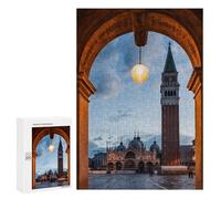 Puzzle Per Adolescenti 300 PCS Dawn at Piazza San Marco Puzzle Per Adulti Giocattolo Decorazione Da Parete Taglio Di Precisione Gioco Stimolante Regali 300 PCS