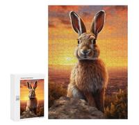Puzzle Per Adolescenti 300 PCS Easter Bunny At Sunrise Puzzle Divertenti Da Assemblare, Modelli, Regali Unici Per Compleanno E Natale 300 PCS