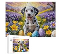 Puzzle Per Adolescenti 300 PCS Easter Egg Hunt with Dalmatian Puzzle Divertenti Da Assemblare, Modelli, Regali Unici Per Compleanno E Natale 300 PCS
