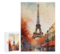 Puzzle Per Adolescenti 300 PCS Eiffel Tower Paris Art Print Puzzle Per Adolescenti Analisi E Logica Difficile E Stimolante Ottimo Regalo Per I Giocatori 300 PCS