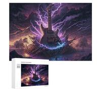 Puzzle Per Adolescenti 300 PCS Electric Guitar Lightning Storm-1 Puzzle Divertenti Da Assemblare, Modelli, Regali Unici Per Compleanno E Natale 300 PCS