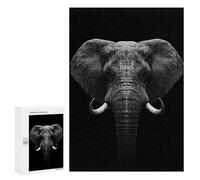 Puzzle Per Adolescenti 300 PCS Elephant Head Art Puzzle Per Adolescenti Migliora La Memoria Per Compleanno, Natale Bellissimo Gioco Dal Design 300 PCS