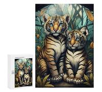 Puzzle Per Adolescenti 300 PCS Enchanted Forest Tiger Puzzle Per Adulti, Gioco Rompicapo, Decorazione Perfetta, Divertimento A Casa, Attività, 300 PCS