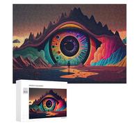 Puzzle Per Adolescenti 300 PCS Eye of The Mountains A Surreal Landscape Puzzle Divertenti Da Assemblare, Modelli, Regali Unici Per Compleanno E Natale 300 PCS