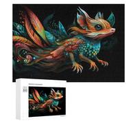 Puzzle Per Adolescenti 300 PCS Fantasy Creature with Feathers And Scales Puzzle Per Adolescenti Giocattoli Antistress Assemblaggio Di Modelli Regali Unici Per Compleanno E Natale 300 PCS