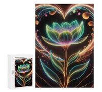 Puzzle Per Adolescenti 300 PCS Galaxy Flower Neon Floral Puzzle Per Adolescenti Sfida Difficile Allena La Tua Mente E Le Tue Mani Rompicapo Giochi Per Famiglie 300 PCS