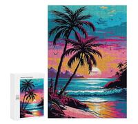 Puzzle Per Adolescenti 300 PCS Glamorous Tropical Paradis Puzzle Per Adulti Giochi Rilassanti Decorazione Murale Attività Divertenti A Casa 300 PCS