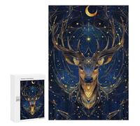 Puzzle Per Adolescenti 300 PCS Golden Deer Under Stars Puzzle Per Adolescenti Giochi Rilassanti Assemblaggio Di Modelli Regali Unici Per Compleanno E Natale 300 PCS