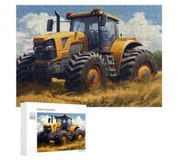 Puzzle Per Adolescenti 300 PCS Golden Harvest Tractor in Action Puzzle Per Adolescenti Giocattoli Antistress Assemblaggio Di Modelli Regali Unici Per Compleanno E Natale 300 PCS