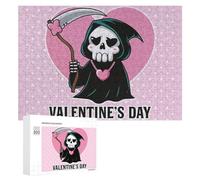 Puzzle Per Adolescenti 300 PCS Grim Reaper Valentines Day Puzzle, Gioco Rompicapo, Regalo Di Compleanno, Attività Divertenti Da Fare A Casa, 300 PCS
