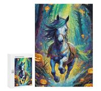 Puzzle Per Adolescenti 300 PCS Halloween Forest Horse Puzzle Divertenti Da Assemblare, Modelli, Regali Unici Per Compleanno E Natale 300 PCS