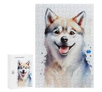 Puzzle Per Adolescenti 300 PCS Husky Cute Dog Puzzle Per Adulti Gioco Rompicapo Difficile Difficile Unico Compleanno E Regali 300 PCS