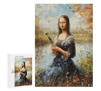 Puzzle Per Adolescenti 300 PCS Impressionist Inspired Mona Lisa Puzzle Per Adulti Gioco Rompicapo Assemblaggio Di Modelli Interazione Genitore-figlio 300 PCS