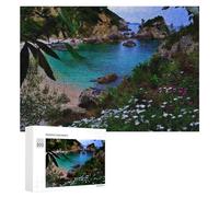 Puzzle Per Adolescenti 300 PCS Island Paradise with Flowers Puzzle Divertenti Da Assemblare, Modelli, Regali Unici Per Compleanno E Natale 300 PCS