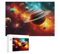 Puzzle Per Adolescenti 300 PCS Jupiter And Saturn in Space Puzzle Per Adulti Giochi Per Famiglie Decorazione Per La Casa Regali Di Natale E Compleanno 300 PCS