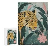 Puzzle Per Adolescenti 300 PCS Leopard Tropical Jungle Puzzle Divertenti Da Assemblare, Modelli, Regali Unici Per Compleanno E Natale 300 PCS