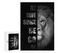 Puzzle per Adolescenti 300 PCS Lion Be Awesome Be Cool Puzzle per Adulti Gioco Di Ingegio Decorazione della Casa Regali per Ridurre Lo Stress 300 PCS