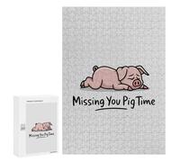 Puzzle Per Adolescenti 300 PCS Missing You Pig Time Puzzle Per Adulti Giochi Rilassanti Analisi E Logica Divertimento Attività A Casa, 300 PCS