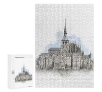Puzzle per Adolescenti 300 PCS Mont Saint Michel Puzzle per Adulti Giochi Rilassanti Sfida Difficile Sfida Educativa 300 PCS