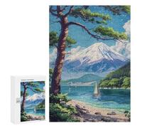 Puzzle Per Adolescenti 300 PCS Mount Fuji in Japan Puzzle Per Adulti Gioco Rompicapo Difficile Difficile Unico Compleanno E Regali 300 PCS