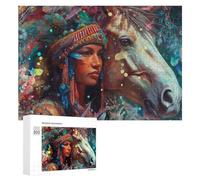 Puzzle Per Adolescenti 300 PCS Native Spirit A Colorful Journey Puzzle, Gioco Rompicapo, Regalo Di Compleanno, Attività Divertenti Da Fare A Casa, 300 PCS
