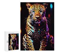 Puzzle Per Adolescenti 300 PCS Neon Leopard Portrait -9 Puzzle Per Adolescenti Giocattoli Antistress Assemblaggio Di Modelli Regali Unici Per Compleanno E Natale 300 PCS
